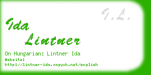 ida lintner business card